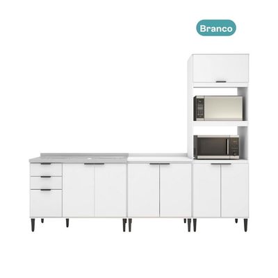 Conjunto Balcões Miami Sunset Carraro Branco