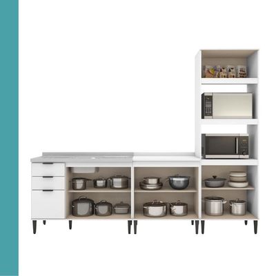 Conjunto Balcões Miami Sunset Carraro Branco
