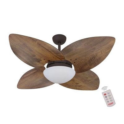 Ventilador De Teto Marrom 4 Pás Rádica Imbuia 220V 220V
