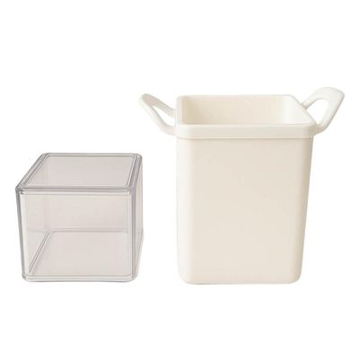 Kit 6 Paliteiros de Mesa 5x4x9cm Branco Plástico Coza 70ml Restaurante Lancheria Bar