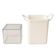 Kit 6 Paliteiros de Mesa 5x4x9cm Branco Plástico Coza 70ml Restaurante Lancheria Bar
