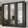 Guarda Roupa Casal 3 Portas Doha Com 3 Espelhos Carraro Preto Touch