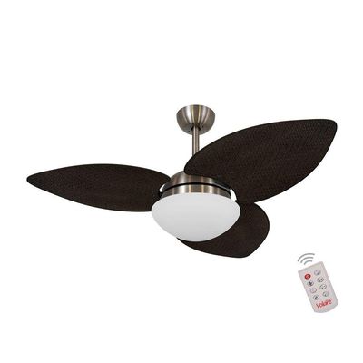 Ventilador De Teto Bronze 3 Pás 220v C/ Controle 220V
