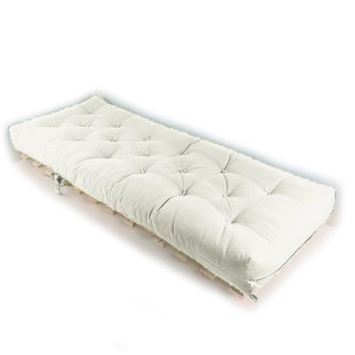 Sofa Cama Solteiro Futon Dobrável Branco Off Acquablock