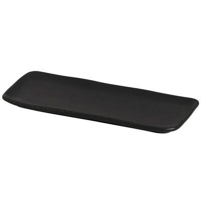 Kit 2 Travessas Cerâmica 22x9cm Orgânico Preto Matte Porto Brasil Sushi Bar