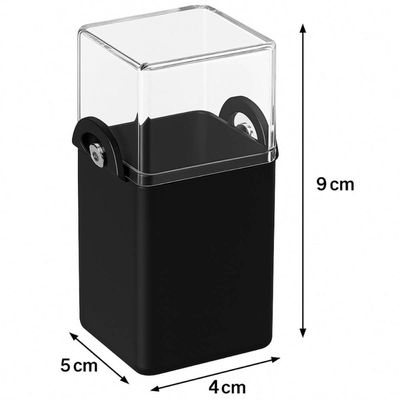 Kit Saleiro Pimenteiro Paliteiro Mesa Preto Coza Porta Condimentos Dispenser Palitos
