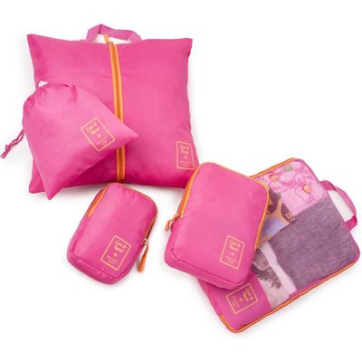 Kit Organizador de Mala com 5 Pecas U / Rosa