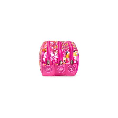 Estojo Escolar Feminino Médio Patrulha Canina Skye 3 Compartimentos Rosa U / Rosa