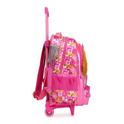 Mochila de Rodinha Infantil Feminina Patrulha Canina Skye Rosa U / Rosa