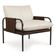Poltrona Decorativa Estilo Industrial Lina L07 Couro Branco-camel - Mpozenato