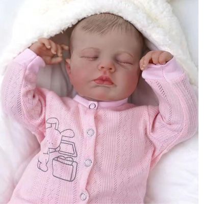 Bebê Reborn Menina Toda De Silicone De Vinil Artesanal Olhos Fechados