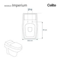 17472463869175 Assento Sanitário Imperium Marrom Degrade Para Louça Celite
