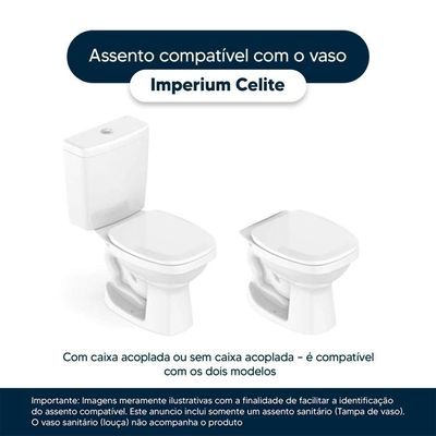 Assento Sanitário Imperium Marrom Degrade Para Louça Celite