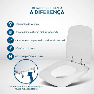 Assento Sanitário Imperium Marrom Degrade Para Louça Celite