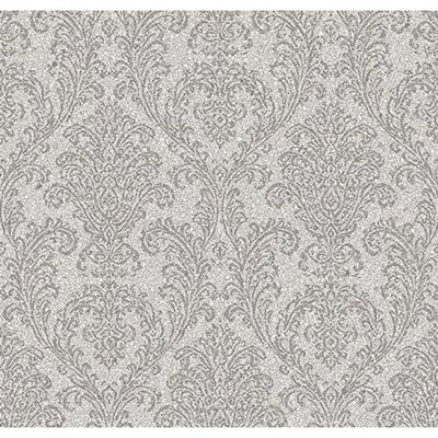 Papel De Parede Serendipity 2 Damask Cinza Sr210102