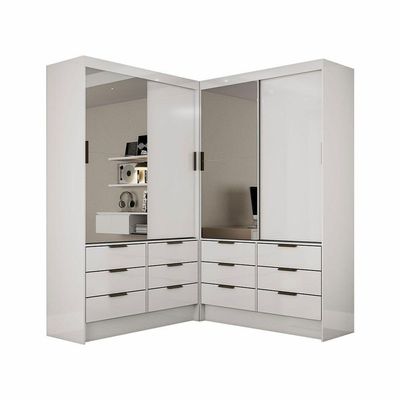 Closet Casal Sevilha 4 Portas 12 Gavetas Carioca Móveis