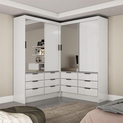 Closet Casal Sevilha 4 Portas 12 Gavetas Carioca Móveis