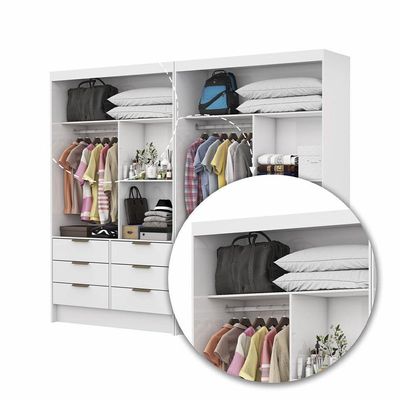 Closet Casal Sevilha 4 Portas 12 Gavetas Carioca Móveis