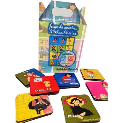 Super Jogo Da Memória Emoções De 7 Pares Para Autistas Com Tabuleiro Exclusivo Como Estou Hoje