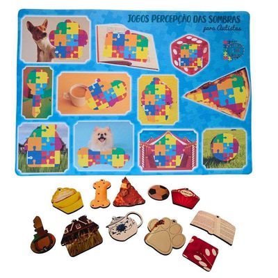Jogo Educativo Das Sombras Mdf Figuras Para Autistas