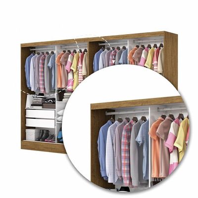 Closet Casal Duplo Belém Carioca Móv Cinamomo Com Off White