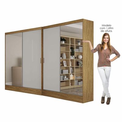 Closet Casal Duplo Belém Carioca Móv Cinamomo Com Off White