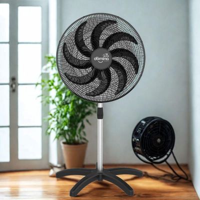 Ventilador Pedestal Coluna 60 Cm 8 Hélices Pás Bivolt Oscilante Dômina