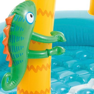 Piscina Inflável Ilha Tropical Infantil Com Cobertura 45 Litros Intex