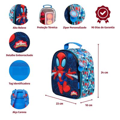 Lancheira Térmica Masculina Spidey Baby U / Azul escuro
