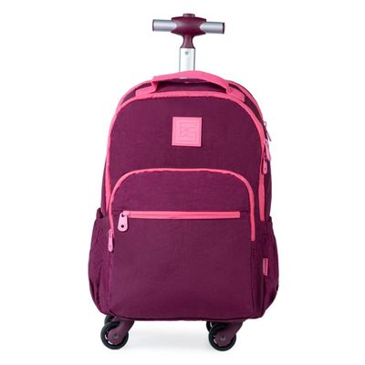 Mochila Escolar Juvenil Feminina 4 Rodinhas BG Duo Pop Rosa U / Rosa