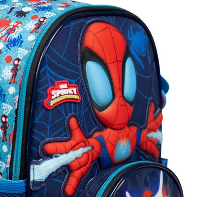Mochila Escolar Masculina Infantil Spidey Baby U / Azul escuro
