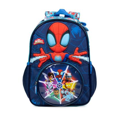 Mochila Escolar Masculina Infantil Spidey Baby U / Azul escuro
