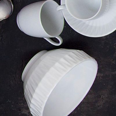 Conjunto 12 Tigelas Brancas 400ml Pequenas Porcelana Bowl Diamante 12,5cm Germer