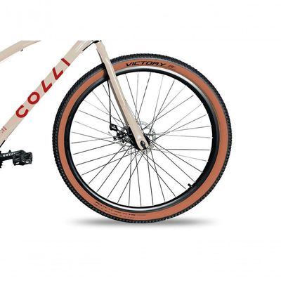 Bicicleta Aro 29 Vancouver 21 Marchas Freio A Disco Colli Bege Retrô