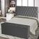 Kit Cabeceira De Cama Box E Calçadeira Baú Paris Queen 160 Cm Capitonê Suede Grafite Do Lar Móveis