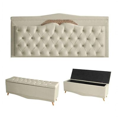 Kit Barcelona Cabeceira De Cama Painel E Calçadeira Baú Casal 140 Cm Suede Porcelana Do Lar Móveis E Decoração