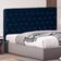 Cabeceira De Cama Box Estrela Queen 160 Cm Suede Botão Cristal Azul Marinho Do Lar Móveis E Decoração