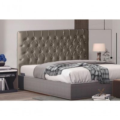 Cabeceira De Cama Box Estrela Queen 160 Cm Suede Botão Cristal Capuccino Do Lar Móveis E Decoração