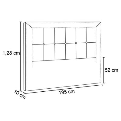 Cabeceira Cama Casal King 195cm Paolla P02 Veludo Marrom - Mpozenato