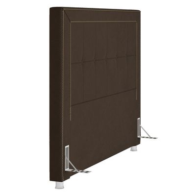 Cabeceira Cama Casal King 195cm Paolla P02 Veludo Marrom - Mpozenato