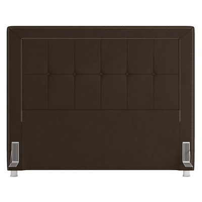 Cabeceira Cama Casal King 195cm Paolla P02 Veludo Marrom - Mpozenato