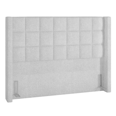 Cabeceira Cama Casal 140cm Pisa P02 Bouclé Branco - Mpozenato