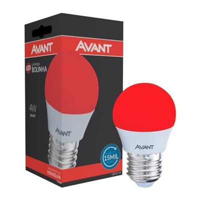 Lâmpada Led Bolinha E27 Avant Bivolt - 4w - Coloridas Cor Verde