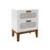 Mesa De Cabeceira Santorini 2 Gavetas 45 Cm Branco - Branco