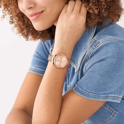 Relógio Fossil Feminino Scarlette Rosé - Es5258-1jn Es5258-1jn