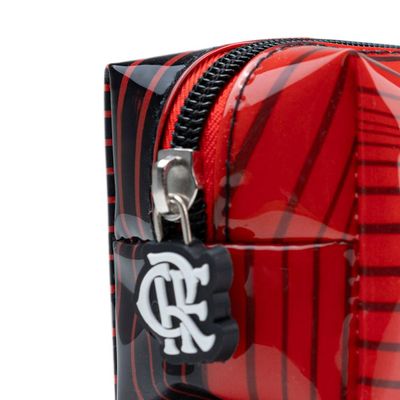 Estojo Escolar do Flamengo Masculino Oficial Pequeno U / Vermelho