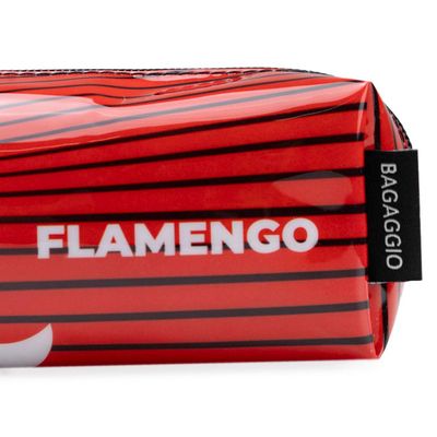 Estojo Escolar do Flamengo Masculino Oficial Pequeno U / Vermelho