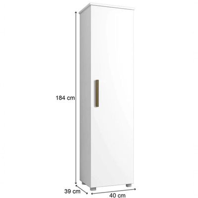 Armário Multiuso Jasmin 1 Porta Kaiki Móveis - Branco