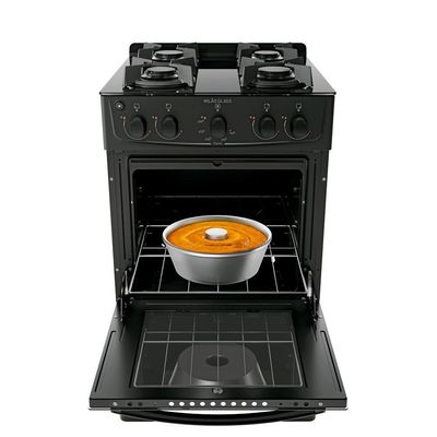 Fogão 4 Bocas Atlas Milão Glass Mesa De Inox A Gás Bivolt