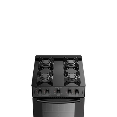 Fogão 4 Bocas Atlas Milão Glass Mesa De Inox A Gás Bivolt